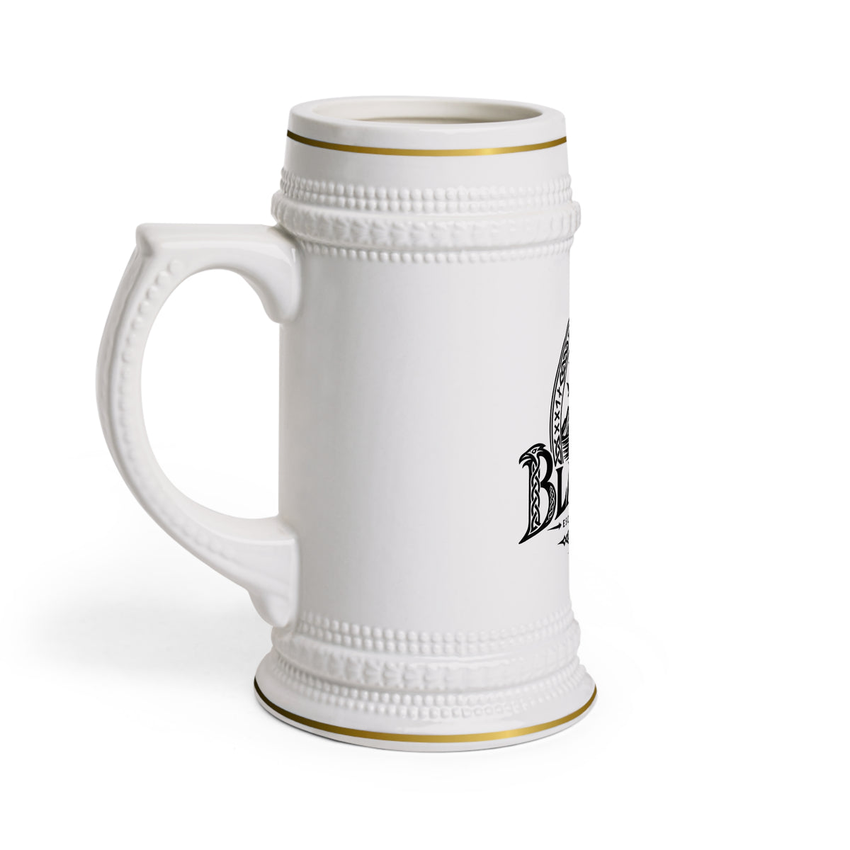 Blankvas Mountain Brewery Beer Stein Mug — Vintage Outdoor Logo Ceramic Stein