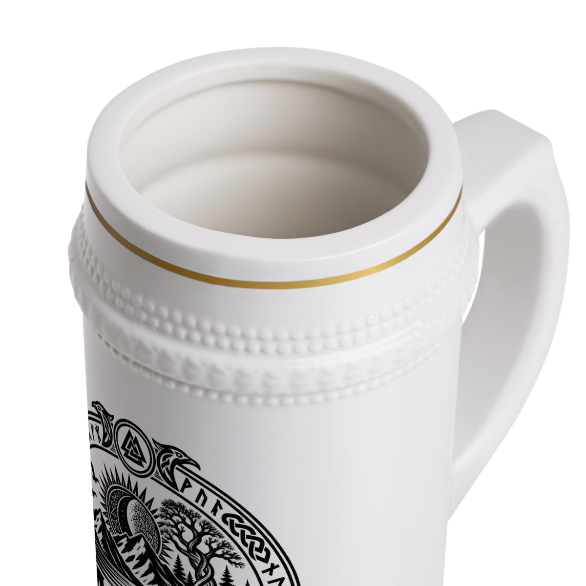 Blankvas Mountain Brewery Beer Stein Mug — Vintage Outdoor Logo Ceramic Stein