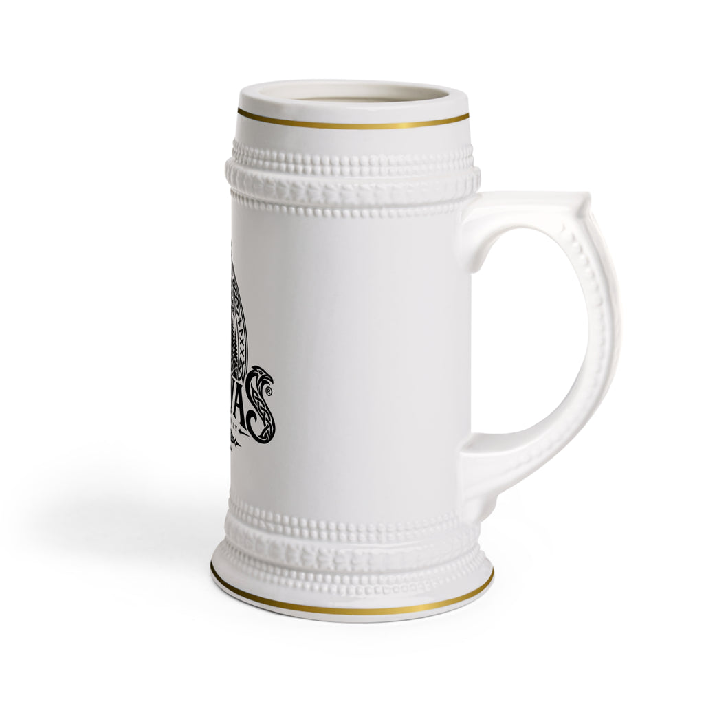 Blankvas Mountain Brewery Beer Stein Mug — Vintage Outdoor Logo Ceramic Stein
